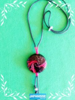 Collar ajustable polimer clay espiral.