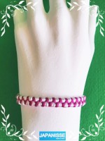 Pulsera ajustable cola ratón rosa
