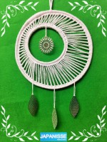 Atrapa sueños doble aro con acabados metálicos